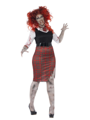 Curves zombie sexy schoolmeisje halloween kostuum