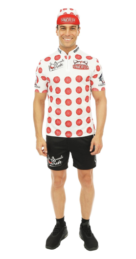 Cyclist costume with cap