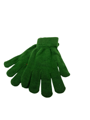 Dark green knitted gloves