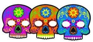 day of the dead mask paper