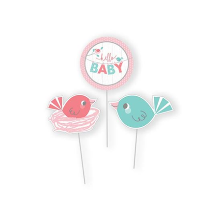 Deco Sticks Hello baby girl 3 Pieces