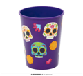 decorated glass with skulls 11x9 cm