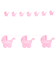 Decoration garland baby shower pink buggy 2.75m