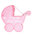 Decoration garland baby shower pink buggy 2.75m