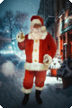 Deluxe Santa Claus Plush with Gold Buttons