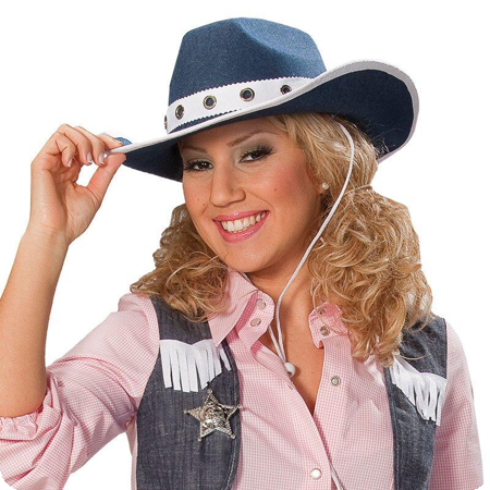 denim-look cowboy hat