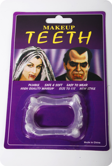 16 Dents De Vampire En Plastique à Clipser - Blanc - Pour Déguisement Halloween, Fête, Carnaval - Design En U, Réaliste - 6,1 X 4 Cm