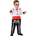 Dia de los muertes skeleton baby costume for boys
