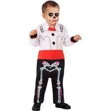 Dia de los muertes skeleton baby costume for boys
