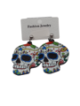 Dia de los muertos skull oorbellen