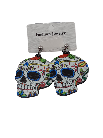 Dia de los muertos skull oorbellen