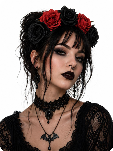 Diadeem dia de los muertos met bloemen