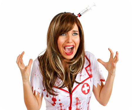 Diadeem Halloween met dokter spuit