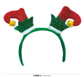 Diadeem met elfen schoentjes voor kerst