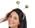 diadeem met gouden discoballetjes