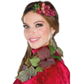 diadeem met rode druifjes