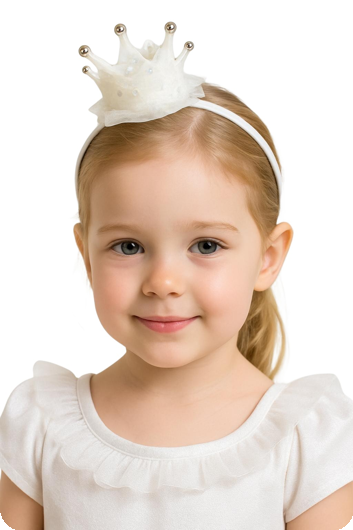 Diadeem tiara op diadeem met strass beige