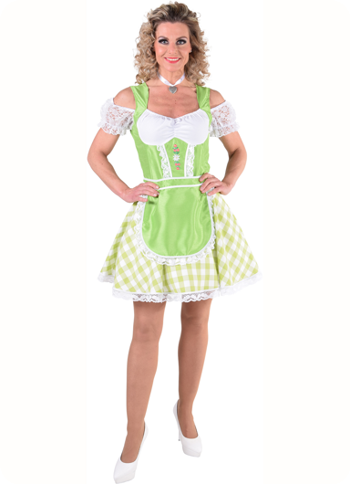 Dirndl groen tirools dames kostuum