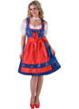 dirndl luxe bleu avec rouge
