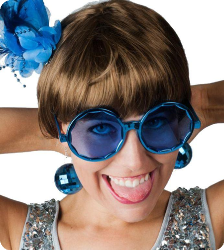Disco Ball Glasses Blue