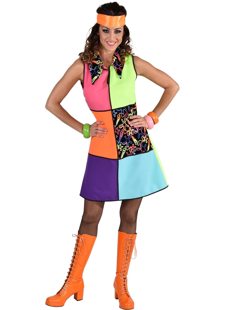 disco dress neon for women