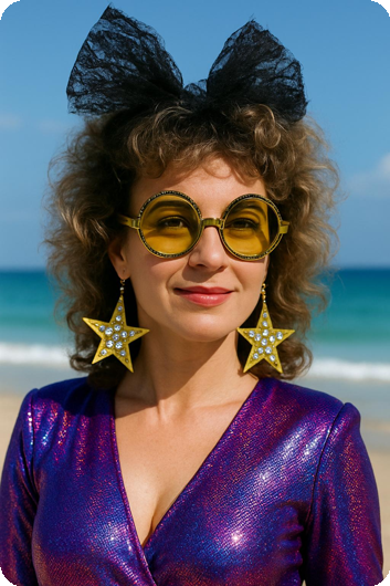 Disco Glasses Stars gold