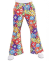 Disco hippie broek met smiley print