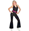 disco jumpsuit met ceintuur voor dames