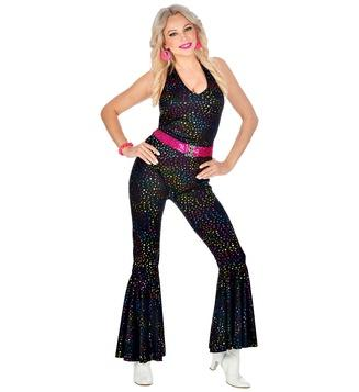 disco jumpsuit met ceintuur voor dames