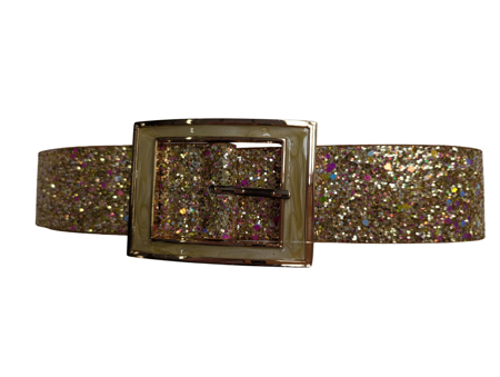 Disco party riem glitter goud