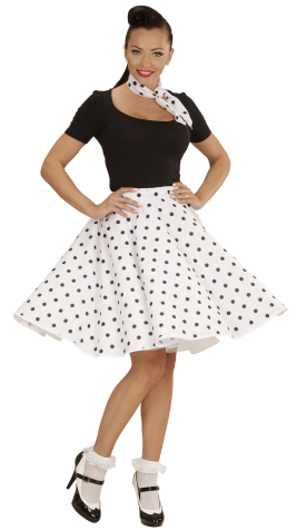 Disco skirt with polka dot