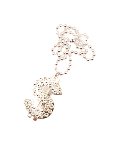 Dollar ketting zilver