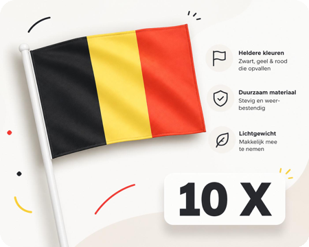 Drapeau belge 10 pièces