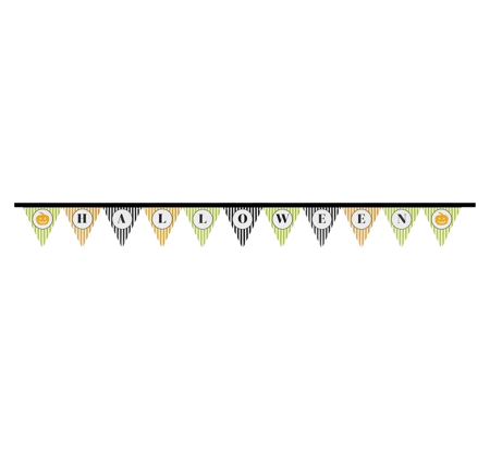 drapeau ligne halloween 300 cms 20x20 cms hq