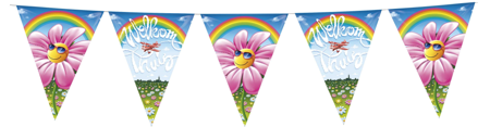 Drapeaux de ligne Bienvenue Accueil