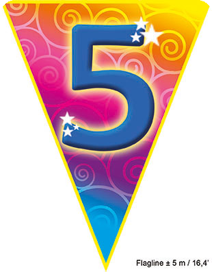 Drapeaux ligne 5 5m