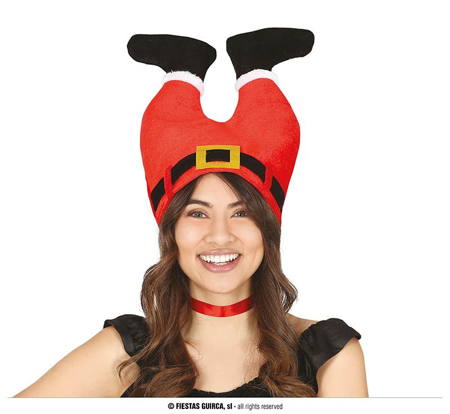 drôle de chapeau de Noël avec des jambes