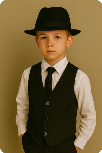 Débardeur noir pour enfants noir.