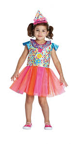 Déguisement de clown fille confetti