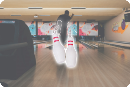 Earrings Bowling Cone