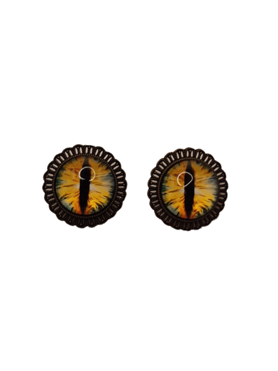Earrings Halloween cat eye