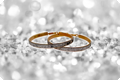 Earrings Large Ring Glitter silver