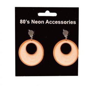 earrings neon orange