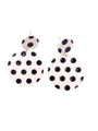 earrings retro white with black dots
