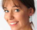 Earrings white rings
