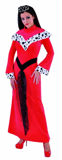 Elegant Rood Koningin Kostuum met Stijlvolle Versieringen