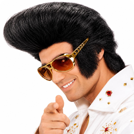 Elvis disco bril goud