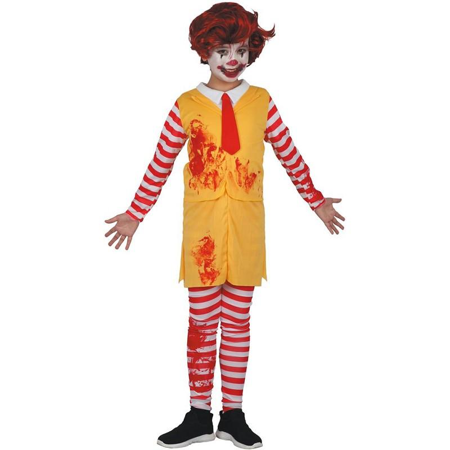 Enge Fastfood Clown Kinderkostuum - Halloween