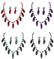 ensemble gothique, collier et boucles d'oreilles