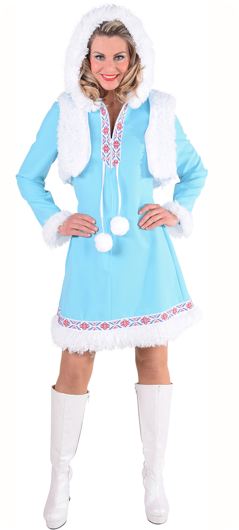 Eskimo kostuum dames ijsblauw
